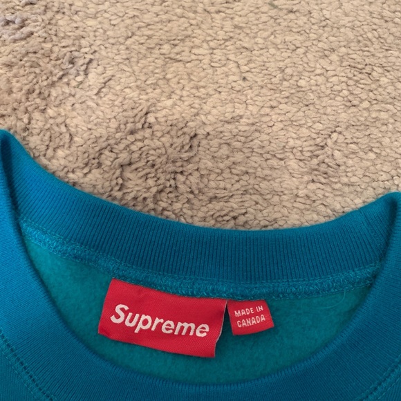 Turquoise Supreme crewneck - Picture 2 of 5